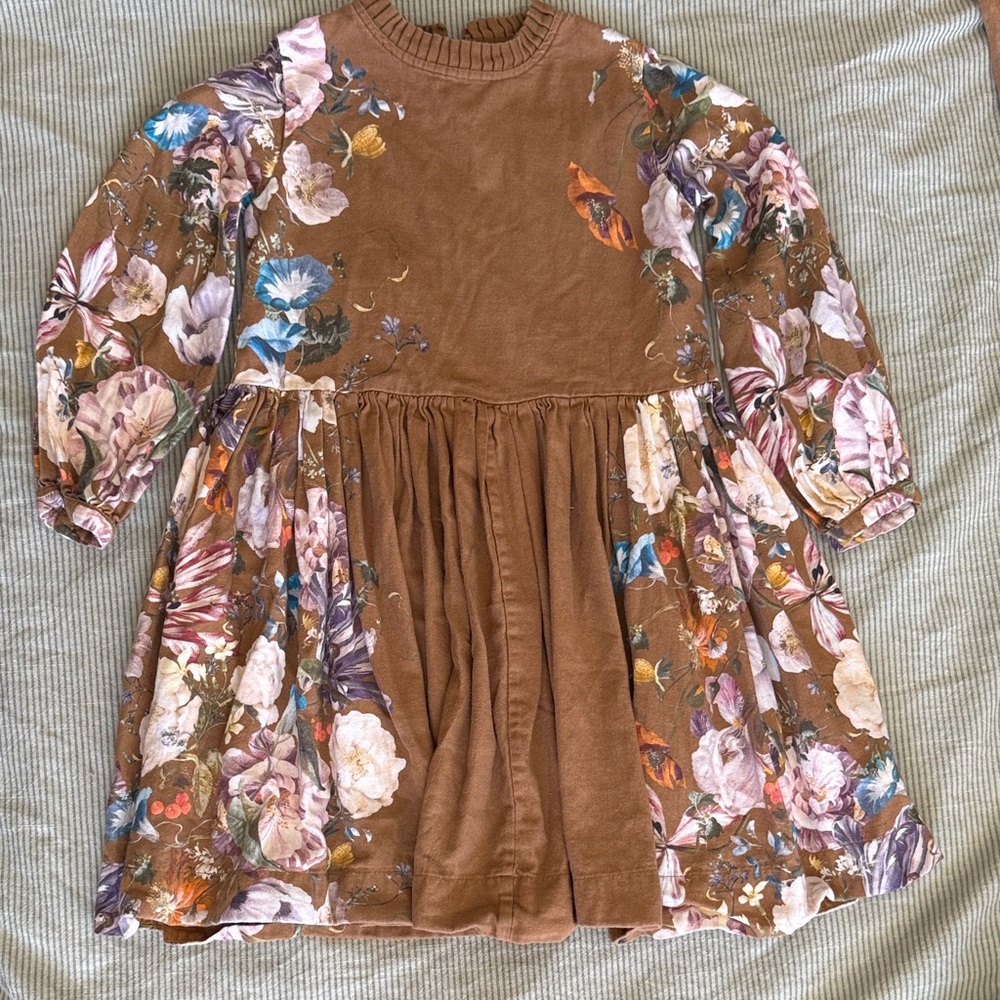 Molo Brown Floral Kids Dress